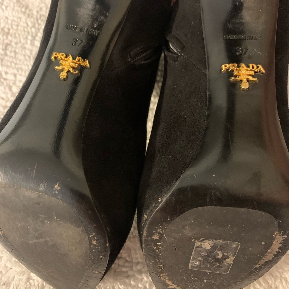 Prada (authentic) suede black boots size 37 - Picture 5 of 5